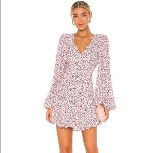 AFRM Floral V-Neck Long Sleeve Dress